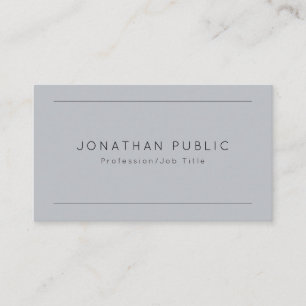 Tarjeta De Visita Plantilla Gris Moderno y Elegante Personalizada