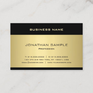 Tarjeta De Visita Plantilla Guay Gold Look Elegant Moderno
