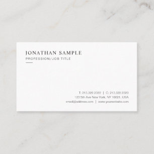 Tarjeta De Visita Plantilla minimal elegante profesional moderna per