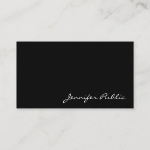 Tarjeta De Visita Plantilla Minimalista de script manuscrito con cla