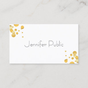 Tarjeta De Visita Plantilla minimalista elegante moderna con confeti