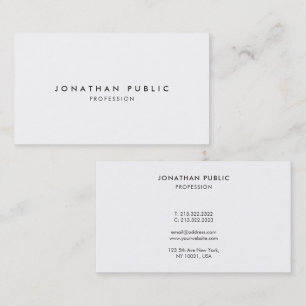 Tarjeta De Visita Plantilla minimalista elegante moderna profesional