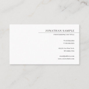 Tarjeta De Visita Plantilla Minimalista elegante profesional