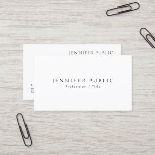 Tarjeta De Visita Plantilla minimalista elegante y moderna semibrill