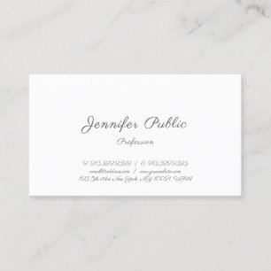 Tarjeta De Visita Plantilla minimalista manuscrita elegante moderna