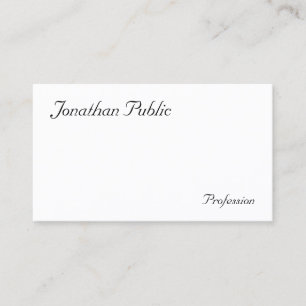 Tarjeta De Visita Plantilla minimalista manuscrita moderna elegante