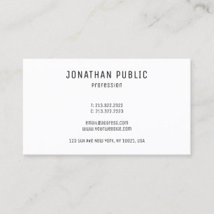 Tarjeta De Visita Plantilla minimalista moderna elegante profesional