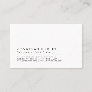 Tarjeta De Visita Plantilla minimalista moderna profesional elegante