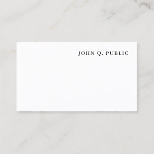 Tarjeta De Visita Plantilla Minimalista moderna simple superior prof