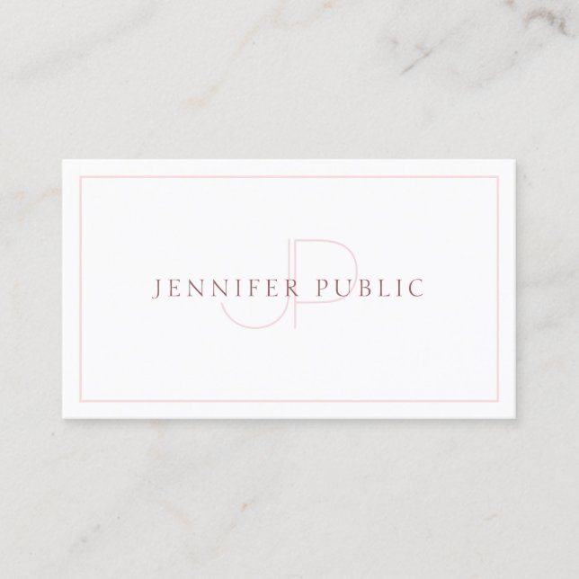Tarjeta De Visita Plantilla minimalista Profesional Monograma modern (Anverso)