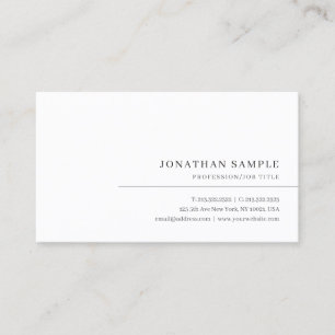 Tarjeta De Visita Plantilla Minimalista simple y elegante personaliz