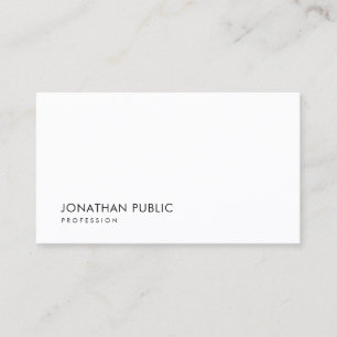 Tarjeta De Visita Plantilla moderna blanca de diseño Minimalista cre