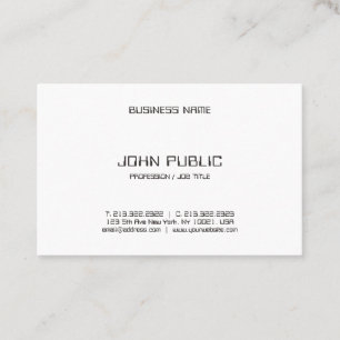 Tarjeta De Visita Plantilla moderna creativa minimalista en blanco y