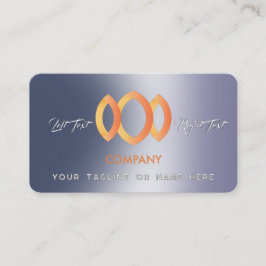 Tarjeta De Visita Plantilla moderna de azul metálico con gradiente p