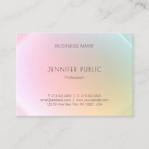 Tarjeta De Visita Plantilla moderna de color Elegante Diseño a la úl