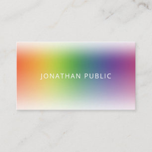 Tarjeta De Visita Plantilla moderna de color minimalista elegante