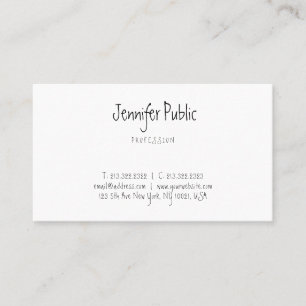 Tarjeta De Visita Plantilla moderna de diseño limpio guión elegante
