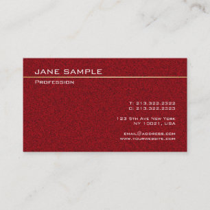 Tarjeta De Visita Plantilla moderna de diseño simple elegante rojo o