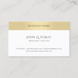 Tarjeta De Visita Plantilla Moderna de moda Elegante Dorado Aspecto