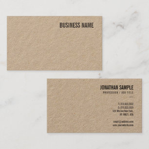 Tarjeta De Visita Plantilla moderna elegante de papel de Kraft de co