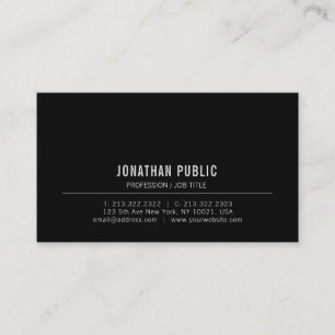 Tarjeta De Visita Plantilla moderna elegante profesional personaliza