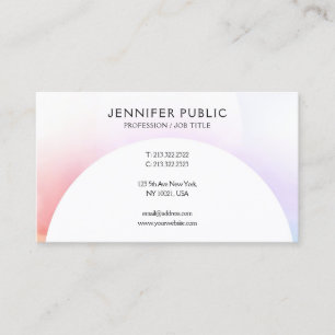 Tarjeta De Visita Plantilla moderna minimalista elegante y colorida
