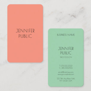 Tarjeta De Visita Plantilla moderna personalizado Colores elegantes 