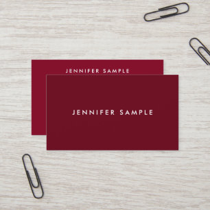 Tarjeta De Visita Plantilla moderna personalizado elegante rojo marr