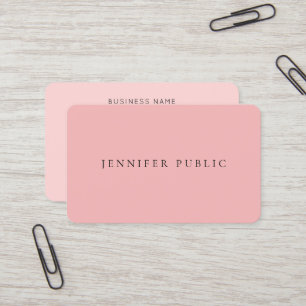 Tarjeta De Visita Plantilla Moderna Profesional Elegante Rosa Dorado
