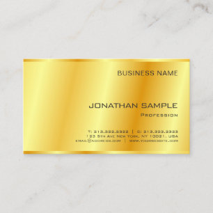 Tarjeta De Visita Plantilla moderna simple elegante aspecto dorado d