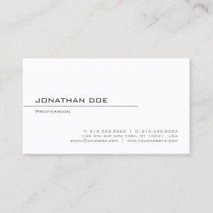 Tarjeta De Visita Plantilla moderna simple elegante profesional
