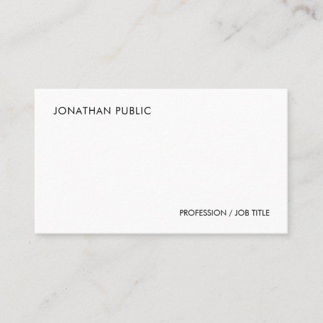 Tarjeta De Visita Plantilla moderna y elegante personalizada (Anverso)