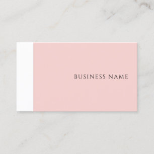 Tarjeta De Visita Plantilla moderna y sencilla Rubor rosa elegante