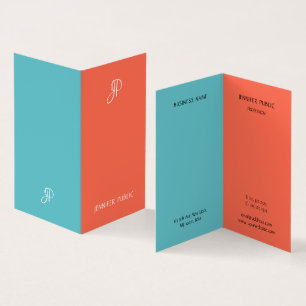 Tarjeta De Visita Plantilla monograma profesional de colores elegant