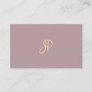 Tarjeta De Visita Plantilla monogramada de script de caligrafía mod