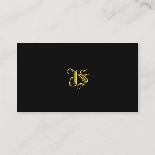 Tarjeta De Visita Plantilla Monogramada Elegante Clásico Estilo Anti (Anverso)