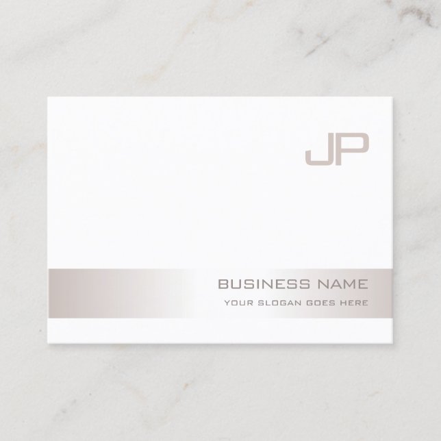 Tarjeta De Visita Plantilla monogramada profesional moderna elegante (Anverso)