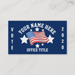 Tarjeta De Visita Plantilla patriótica de la campaña