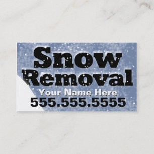 Tarjeta De Visita Plantilla personalizable de eliminación de nieve