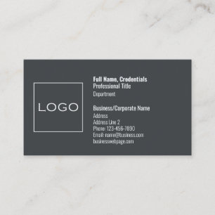 Tarjeta De Visita Plantilla personalizada clásica profesional gris c