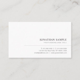 Tarjeta De Visita Plantilla personalizada elegante simple profesiona