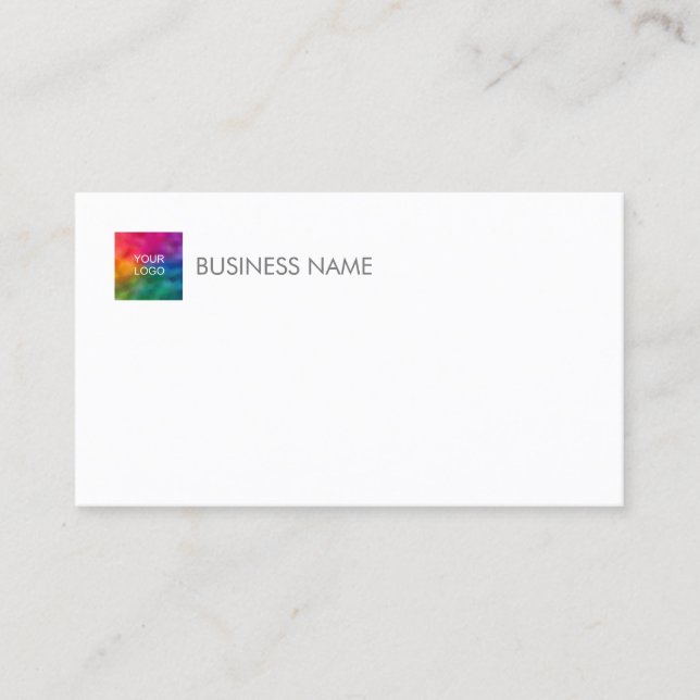 Tarjeta De Visita Plantilla personalizado El Logotipo De Su Compañía (Anverso)