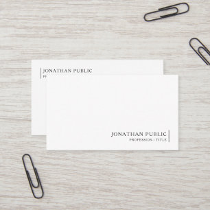 Tarjeta De Visita Plantilla Profesional Chic Moderno Simple Personal