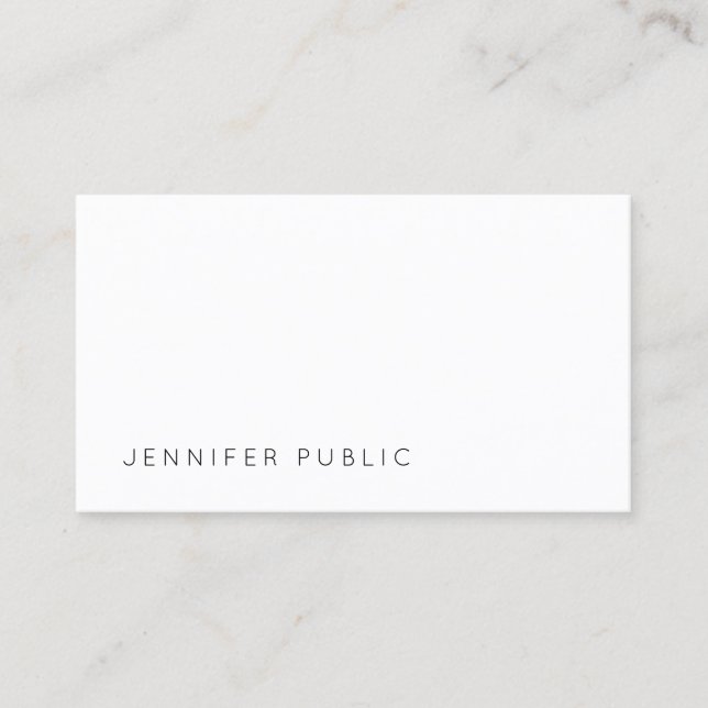 Tarjeta De Visita Plantilla profesional de diseño simple y elegante  (Anverso)