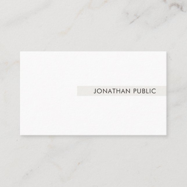 Tarjeta De Visita Plantilla profesional de diseño simple y elegante (Anverso)
