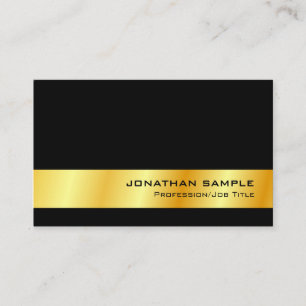 Tarjeta De Visita Plantilla profesional elegante de aspecto dorado m