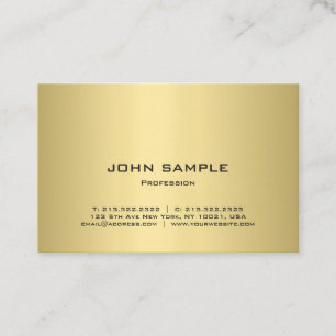 Tarjeta De Visita Plantilla profesional Elegante Dorado Aspecto mode