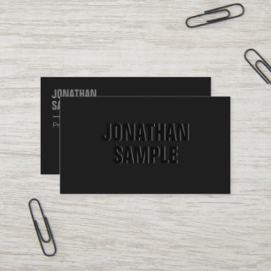Tarjeta De Visita Plantilla profesional elegante negro y antracita