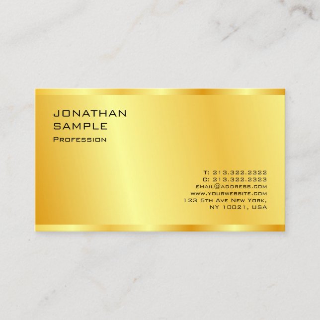 Tarjeta De Visita Plantilla profesional elegante y moderna de aspect (Anverso)