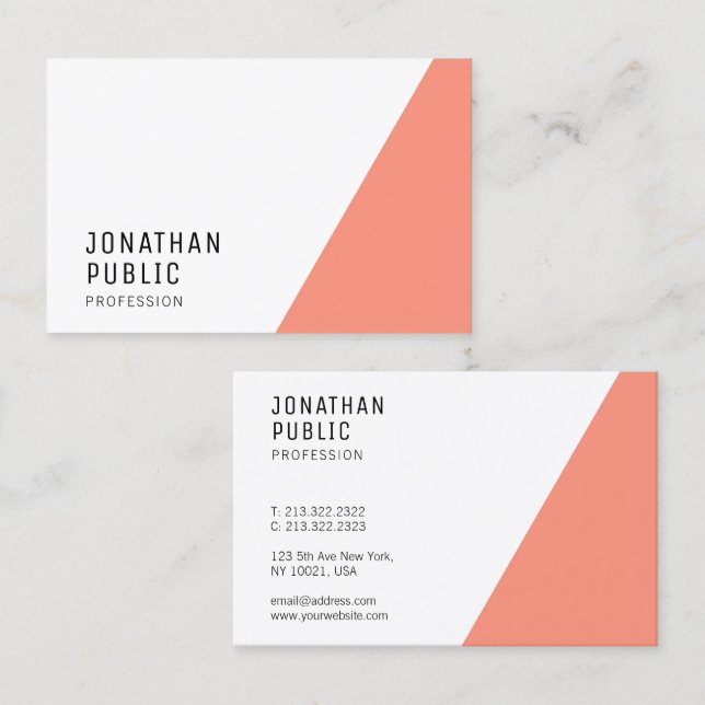 Tarjeta De Visita Plantilla profesional elegante y personalizada (Anverso / Reverso)